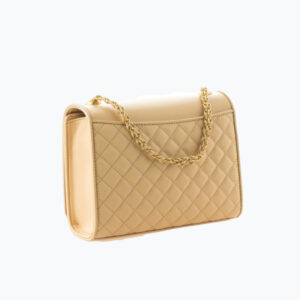 Túi wristlet plait màu kem